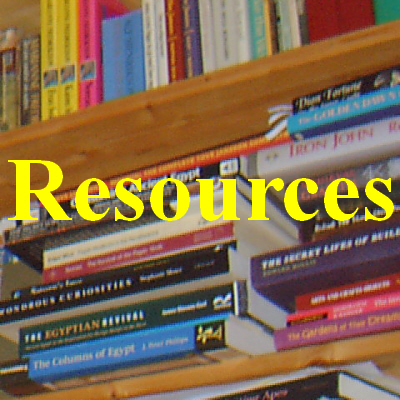 Image of books forming a link to the Resources page